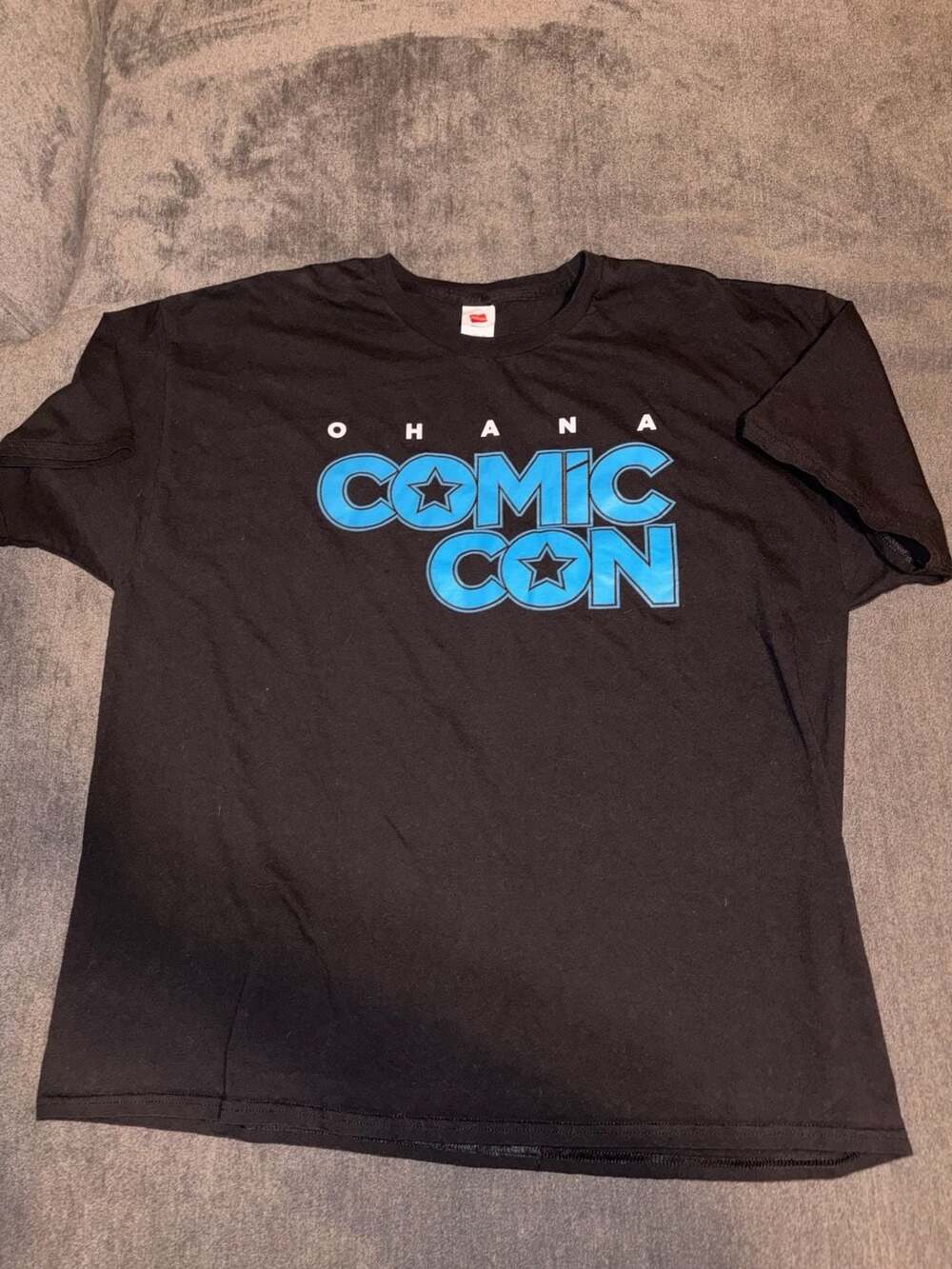 Hanes Ohana Comic Con T-Shirt Size 2XL Black Graphic Tee